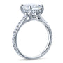 Kobelli 2.4 CT Emerald Moissanite Drop Halo Engagement Ring