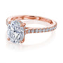 Kobelli 2.1ct Oval Moissanite Drop Halo Ring