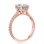 Kobelli 2.1ct Oval Moissanite Drop Halo Ring