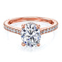 Kobelli 2.1ct Oval Forever One Moissanite Drop Halo Ring