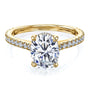 Kobelli 2.1ct Oval Forever One Moissanite Drop Halo Ring