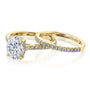 Kobelli 2.1ct Oval Forever One Moissanite Drop Halo Bridal Set