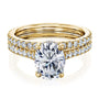 Kobelli 2.1ct Oval Forever One Moissanite Drop Halo Bridal Set MZFOH62784OV-ED/4Y