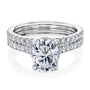Kobelli 2.1ct Oval Forever One Moissanite Drop Halo Bridal Set MZFOH62784OV-ED/4W