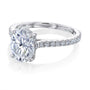 Kobelli 2.1ct Oval Moissanite Drop Halo Ring