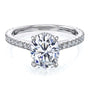 Kobelli 2.1ct Oval Forever One Moissanite Drop Halo Ring