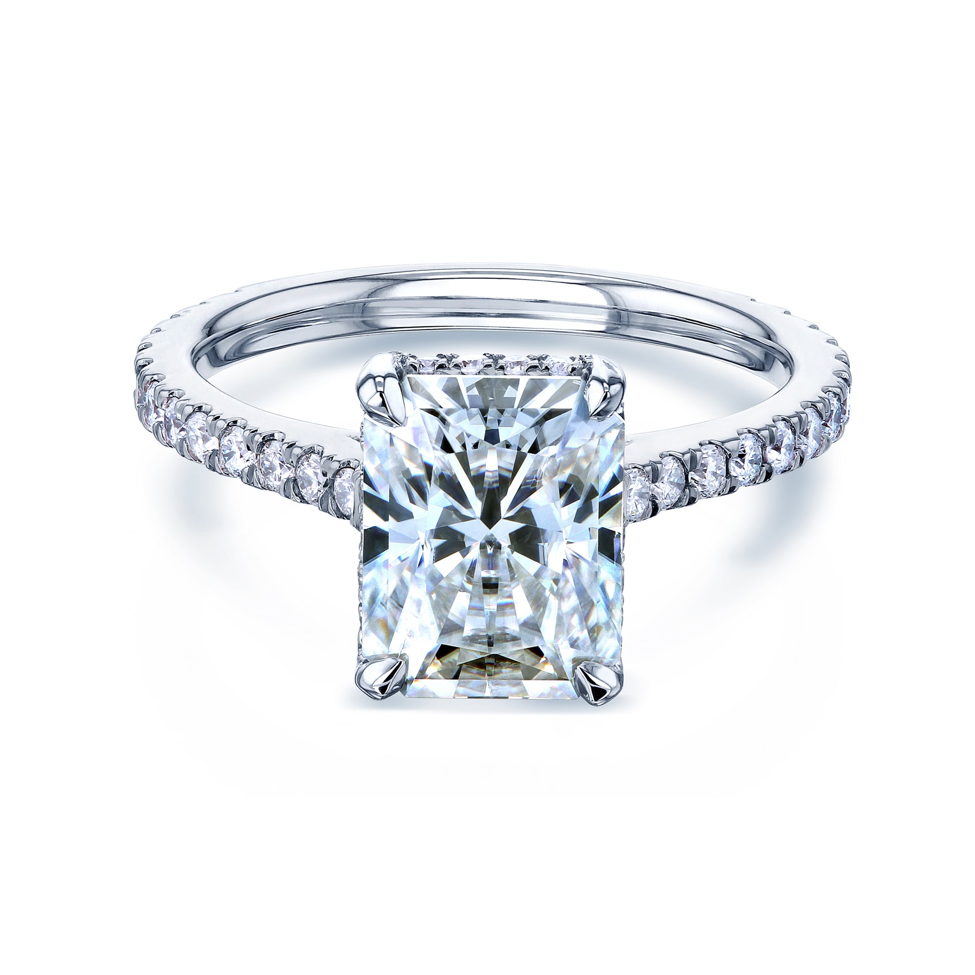 3.1 Carat Moissanite Radiant Near Eternity Bristol Ring