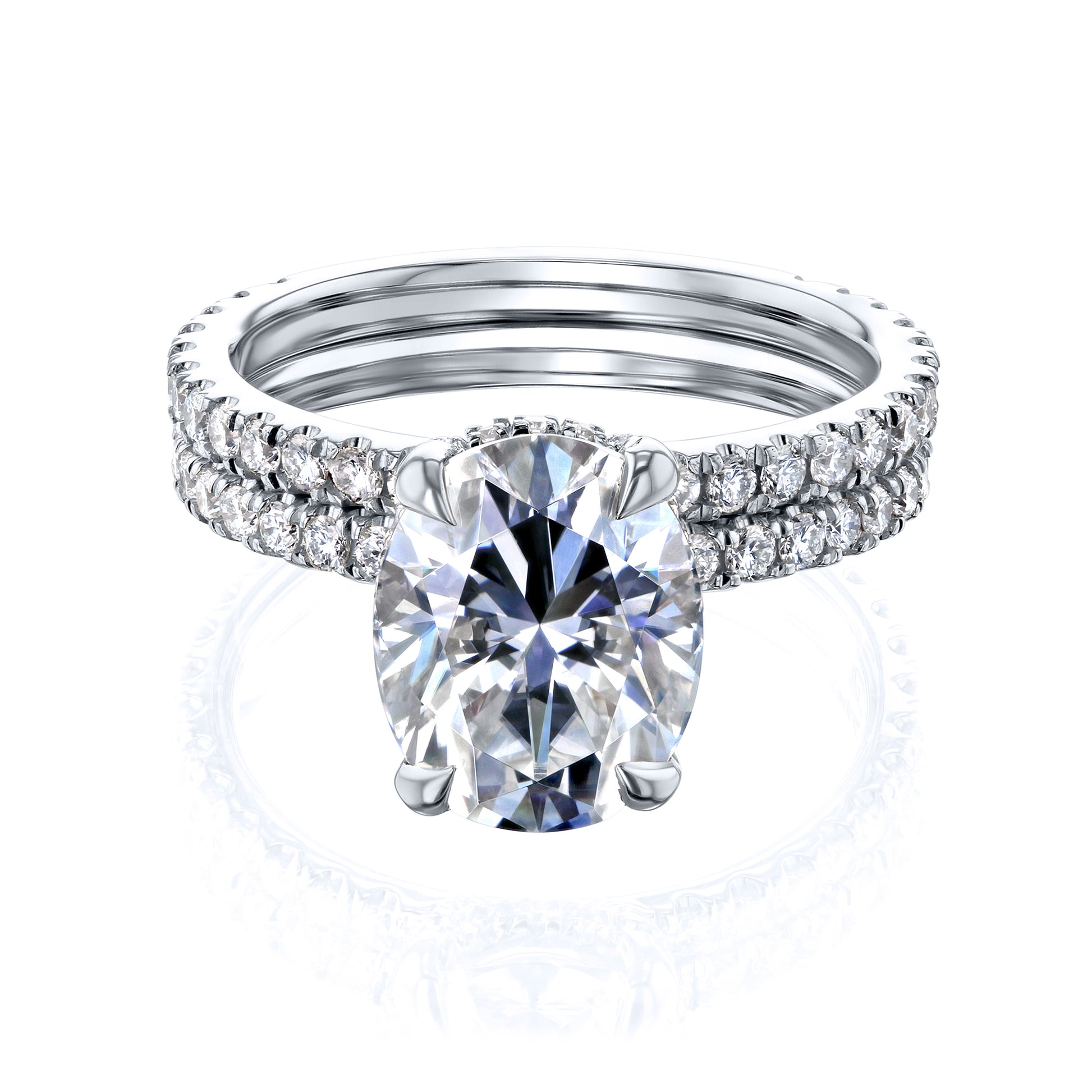 3.85 Carat Moissanite Ori Bridal Set