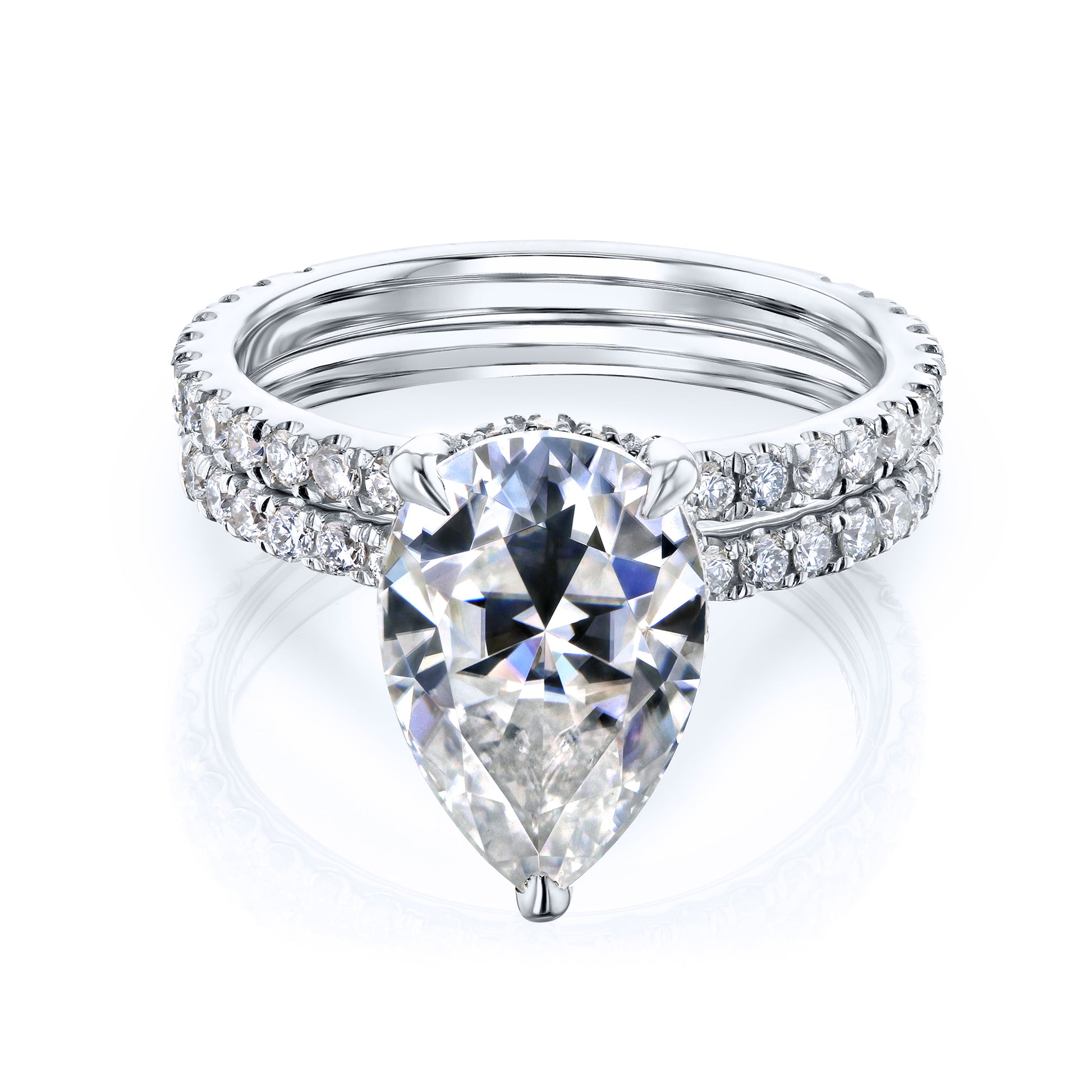 4.37 Carat Moissanite Peri Bridal Set