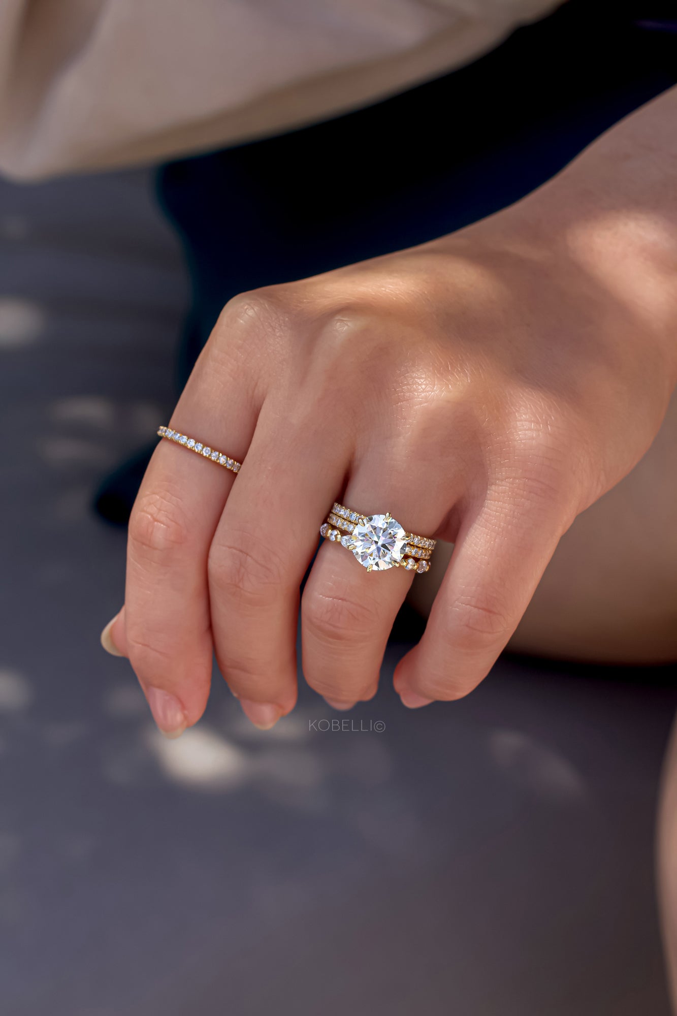 3.9 Carat Moissanite Rowan Bridal Set