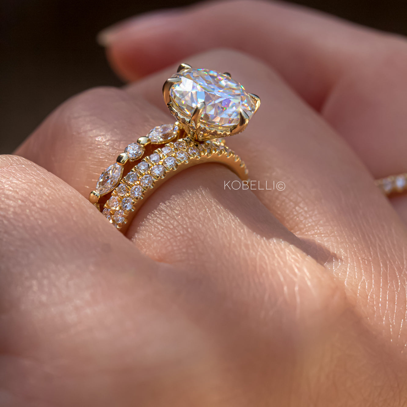 3.9 Carat Moissanite Rowan Bridal Set