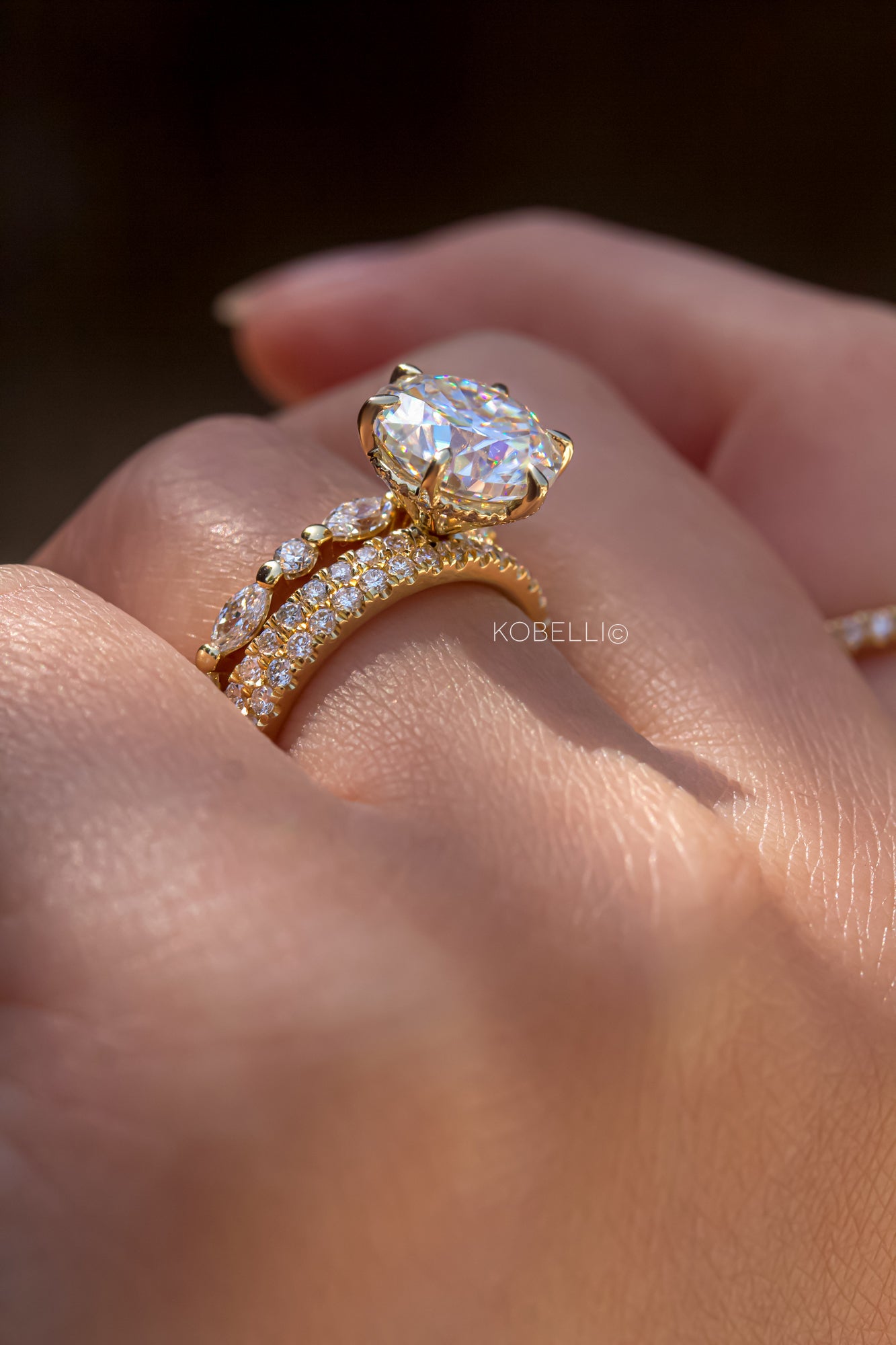 3.9 Carat Moissanite Rowan Bridal Set
