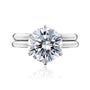 Large 6-Prong Diamond Center in White Gold