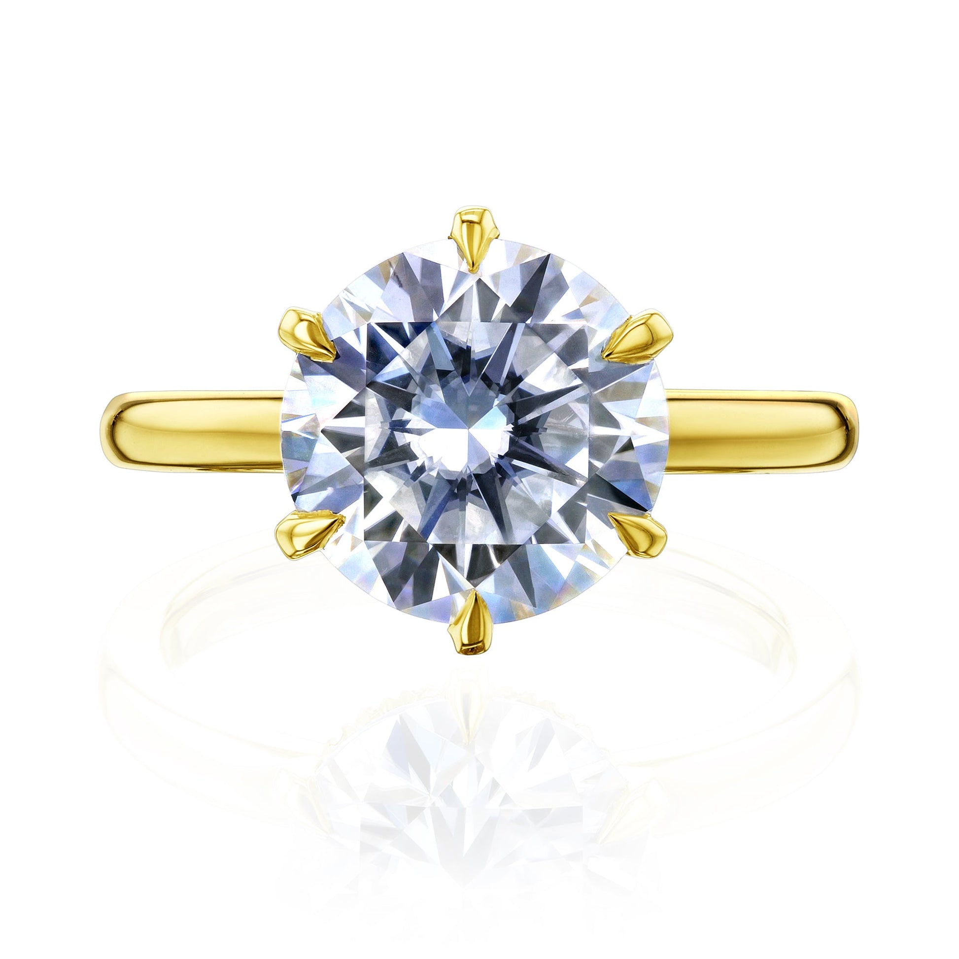 Kobelli Rosemarie Engagement Ring in Yellow Gold - 3 Carat Center