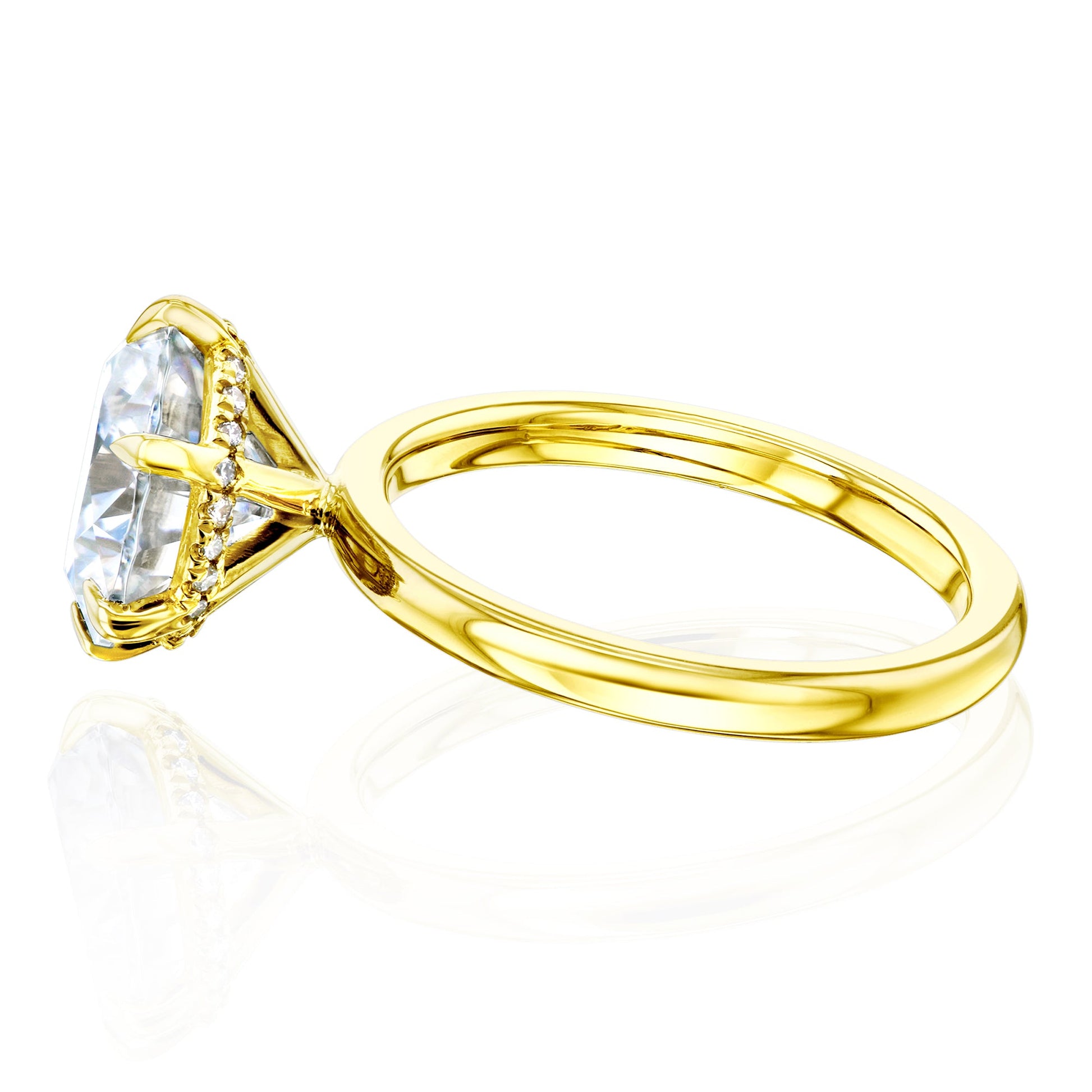 Kobelli Rosemarie Engagement Ring in Yellow Gold - Floating Setting