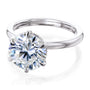 Kobelli Rosemarie Engagement Ring in White Gold - Hidden Halo