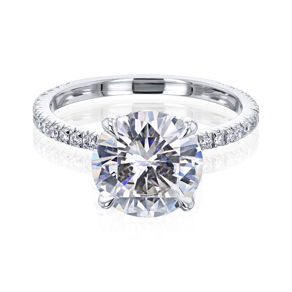 Kobelli Classic Solitaire Round Brilliant Moissanite Engagement