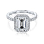 Kobelli White Gold Trois Eloise 9x7 Engagement Ring