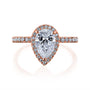 Kobelli Pear 9x6 Moissanite & Diamond Eco Engagement Ring