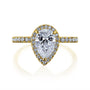 Kobelli Pear 9x6 Moissanite & Diamond Eco Engagement Ring