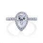 Kobelli Pear 9x6 Moissanite & Diamond Eco Engagement Ring