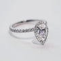 Kobelli Pear 9x6 Moissanite & Diamond Eco Engagement Ring