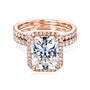 Kobelli Quattro Renee 10x8 Bridal Set - Rose Gold