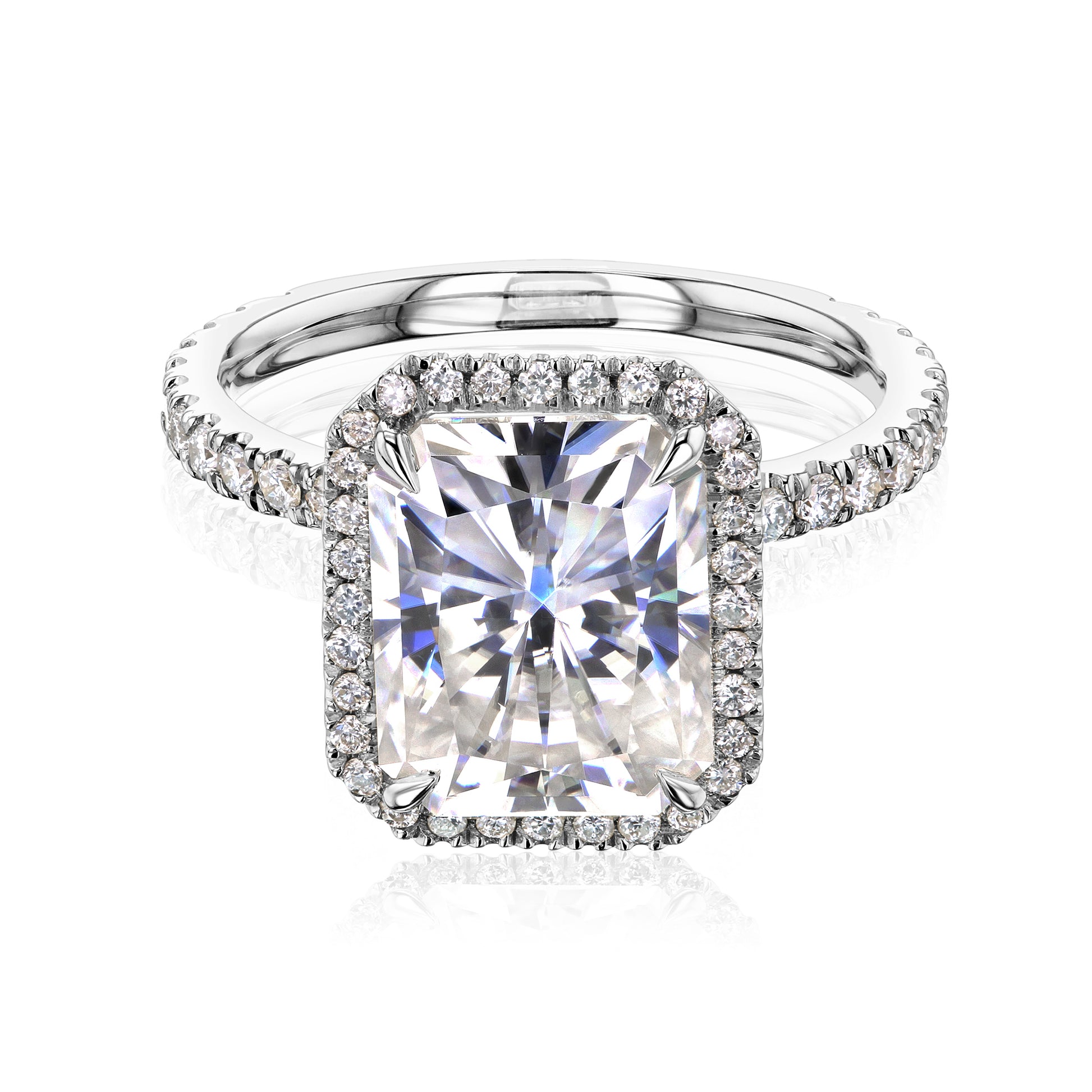 Kobelli Quattro Renee 10x8 Engagement Ring - White Gold