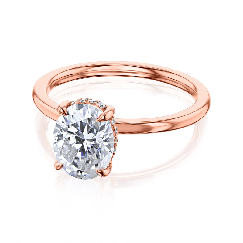 Kobelli Orah 9x7 Moissanite & Diamond Eco Engagement Ring