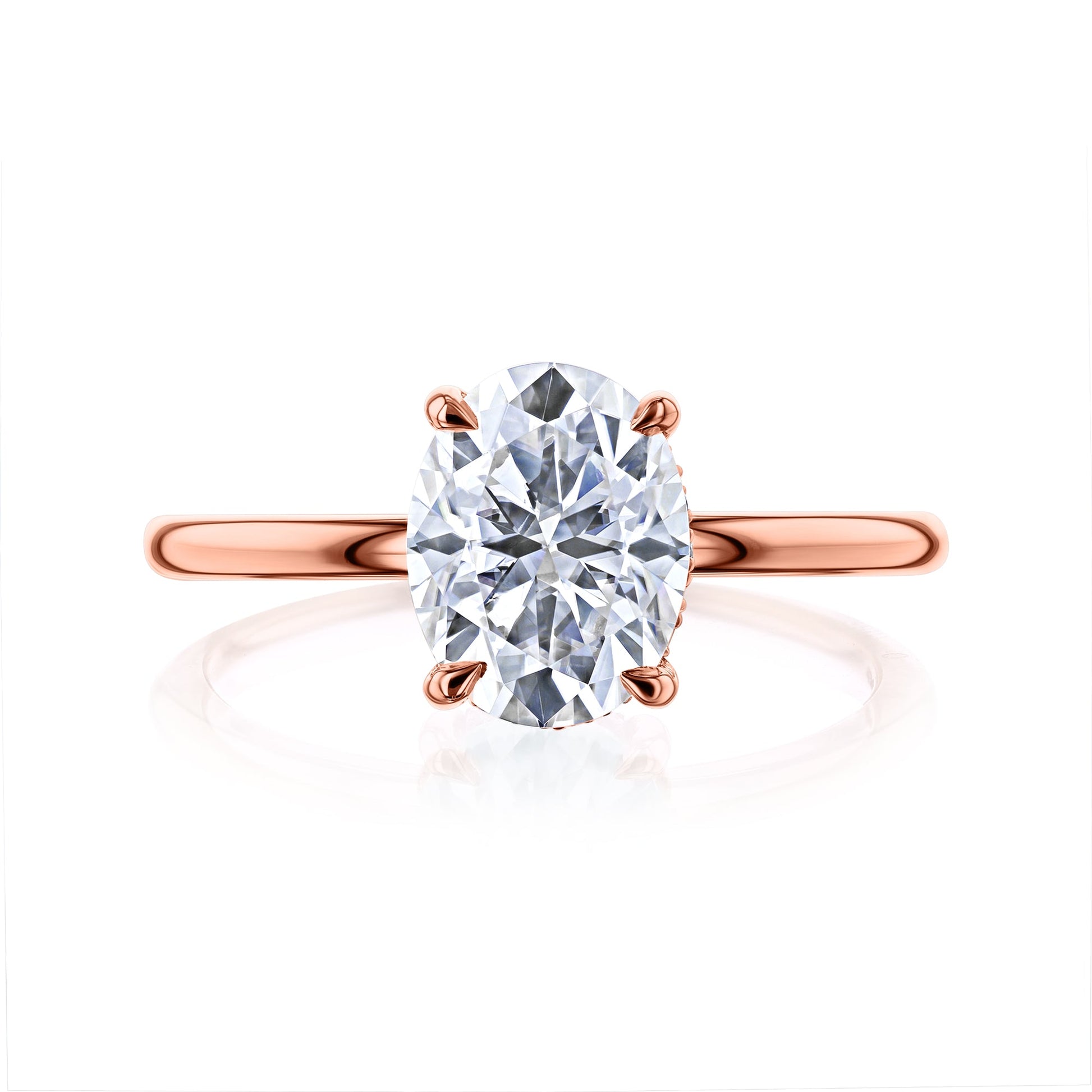 Kobelli Orah 9x7 Moissanite & Diamond Eco Engagement Ring
