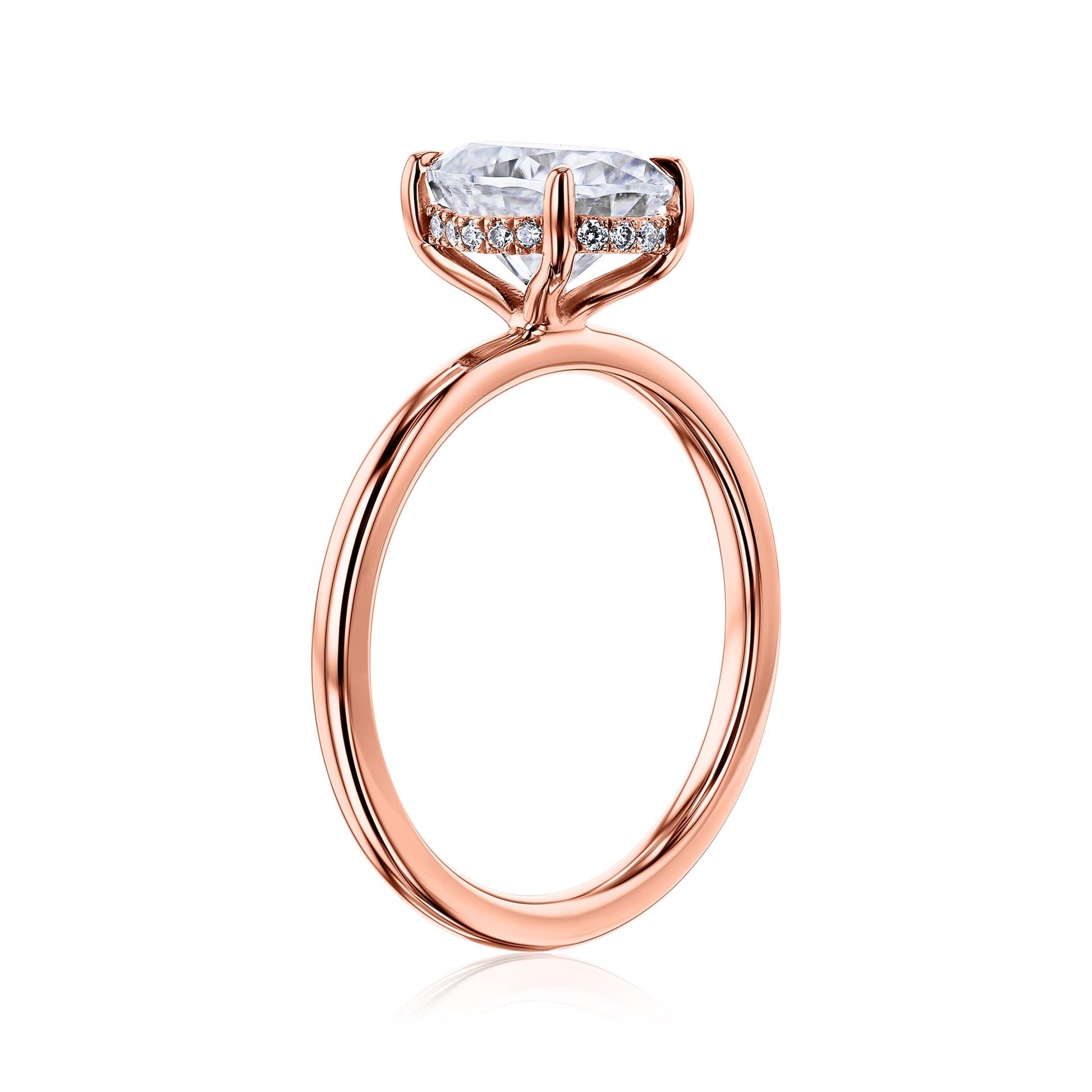 Kobelli Orah 9x7 Moissanite & Diamond Eco Engagement Ring