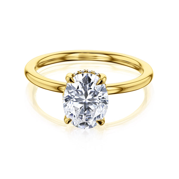 Kobelli Orah 9x7 Moissanite & Diamond Eco Engagement Ring