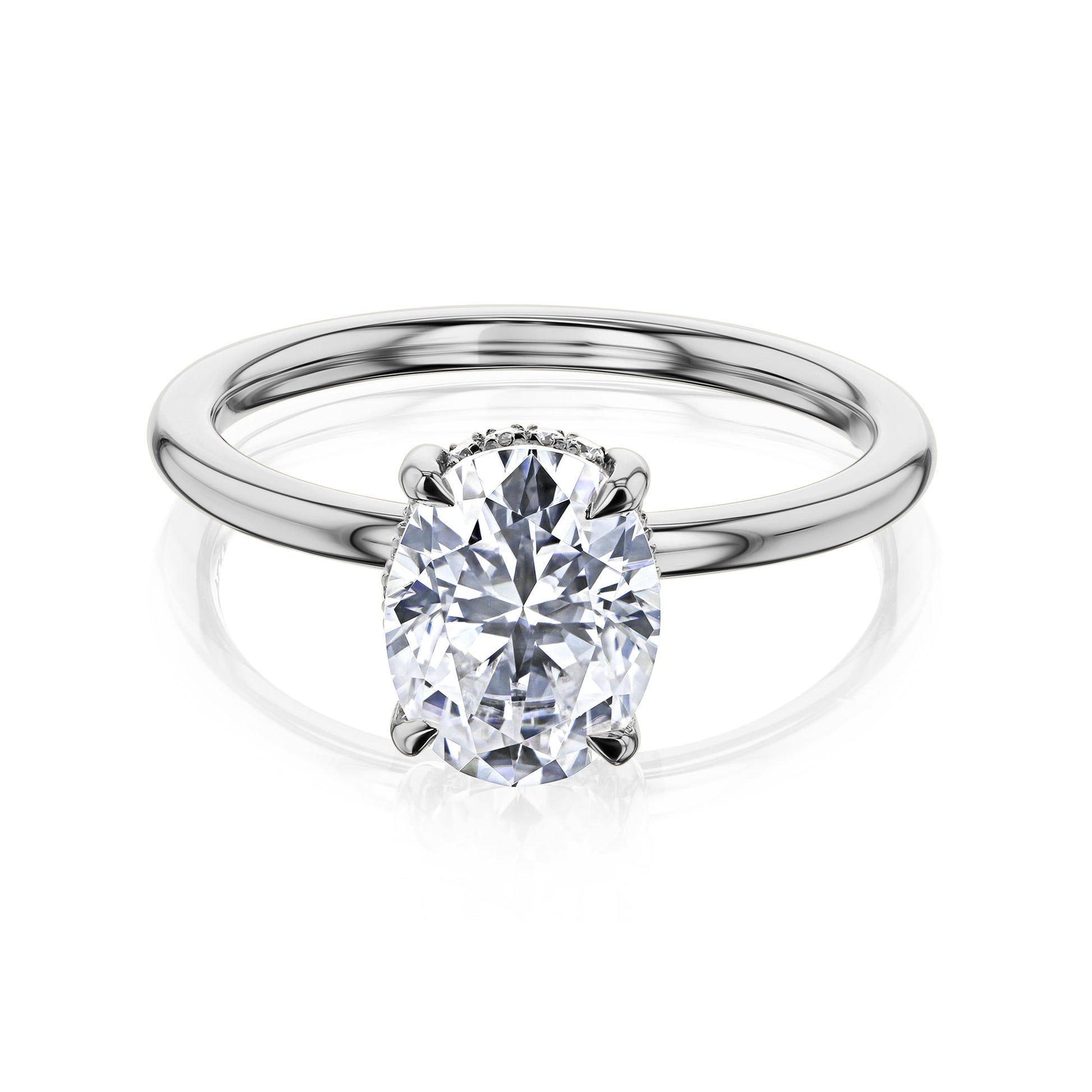 Kobelli Orah 9x7 Moissanite & Diamond Eco Engagement Ring