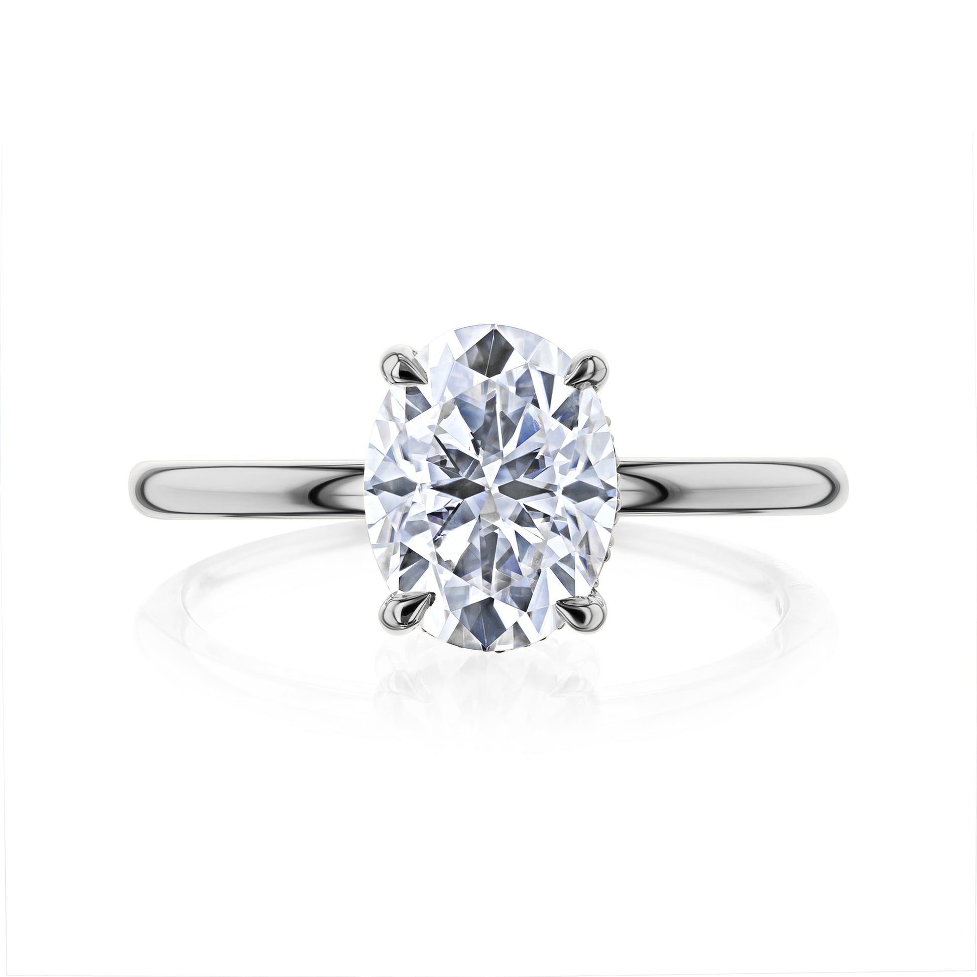 Kobelli Orah 9x7 Moissanite & Diamond Eco Engagement Ring