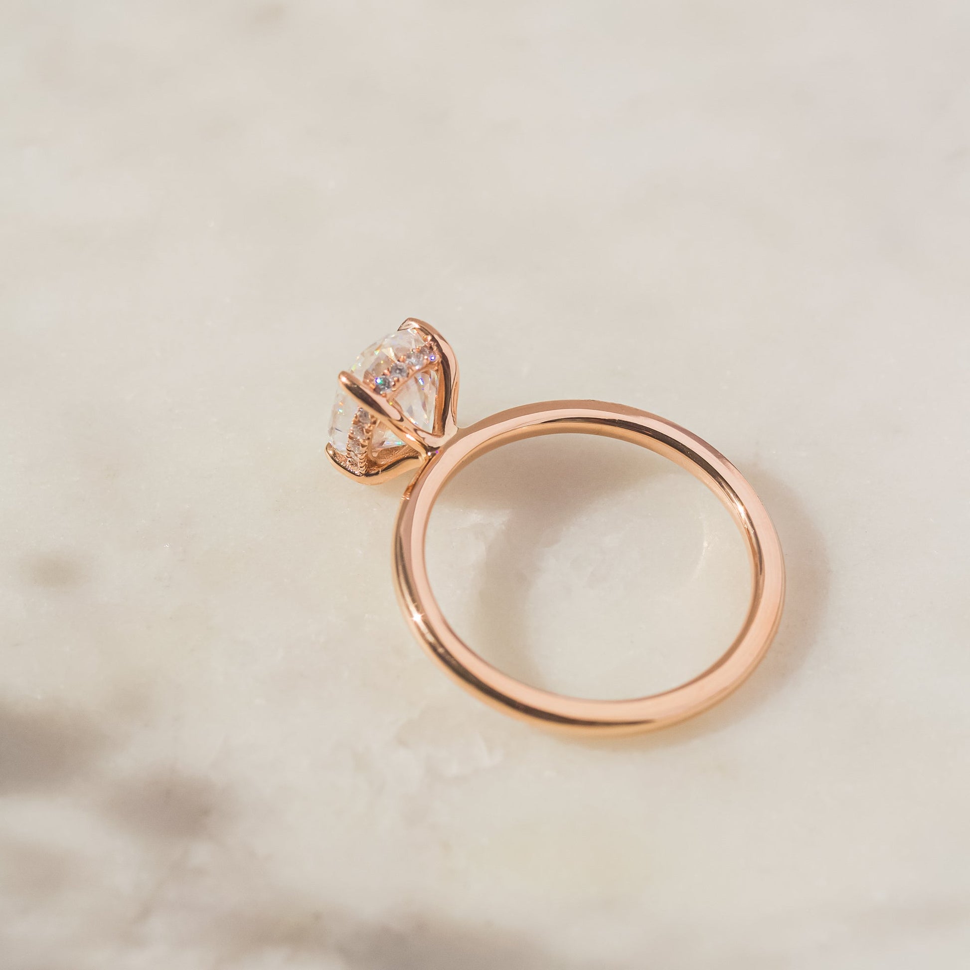 Kobelli Orah 9x7 Moissanite & Diamond Eco Engagement Ring