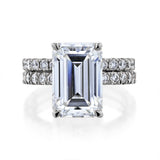 Kobelli Emerald 12x8 Moissanite & Diamond Bridal Rings