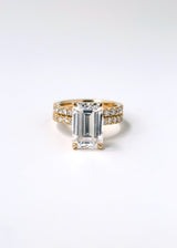 Kobelli Emerald 12x8 Moissanite & Diamond Bridal Rings