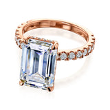 Kobelli Emerald 12x8 Moissanite & Diamond Engagement Ring