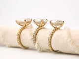 Kobelli Pear 12x8 Moissanite & Diamond Sustainable Bridal Rings