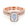 Kobelli Emerald Halo Bridal Set