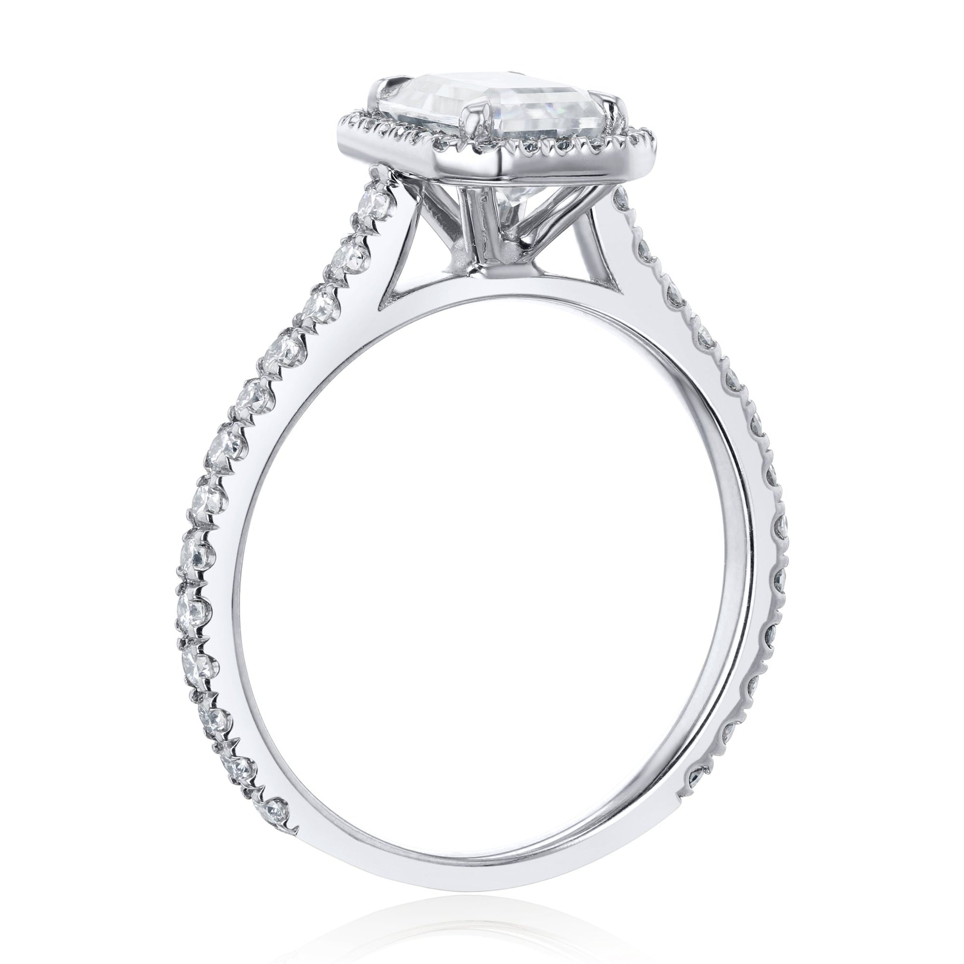 Kobelli Emerald Halo Engagement Ring 