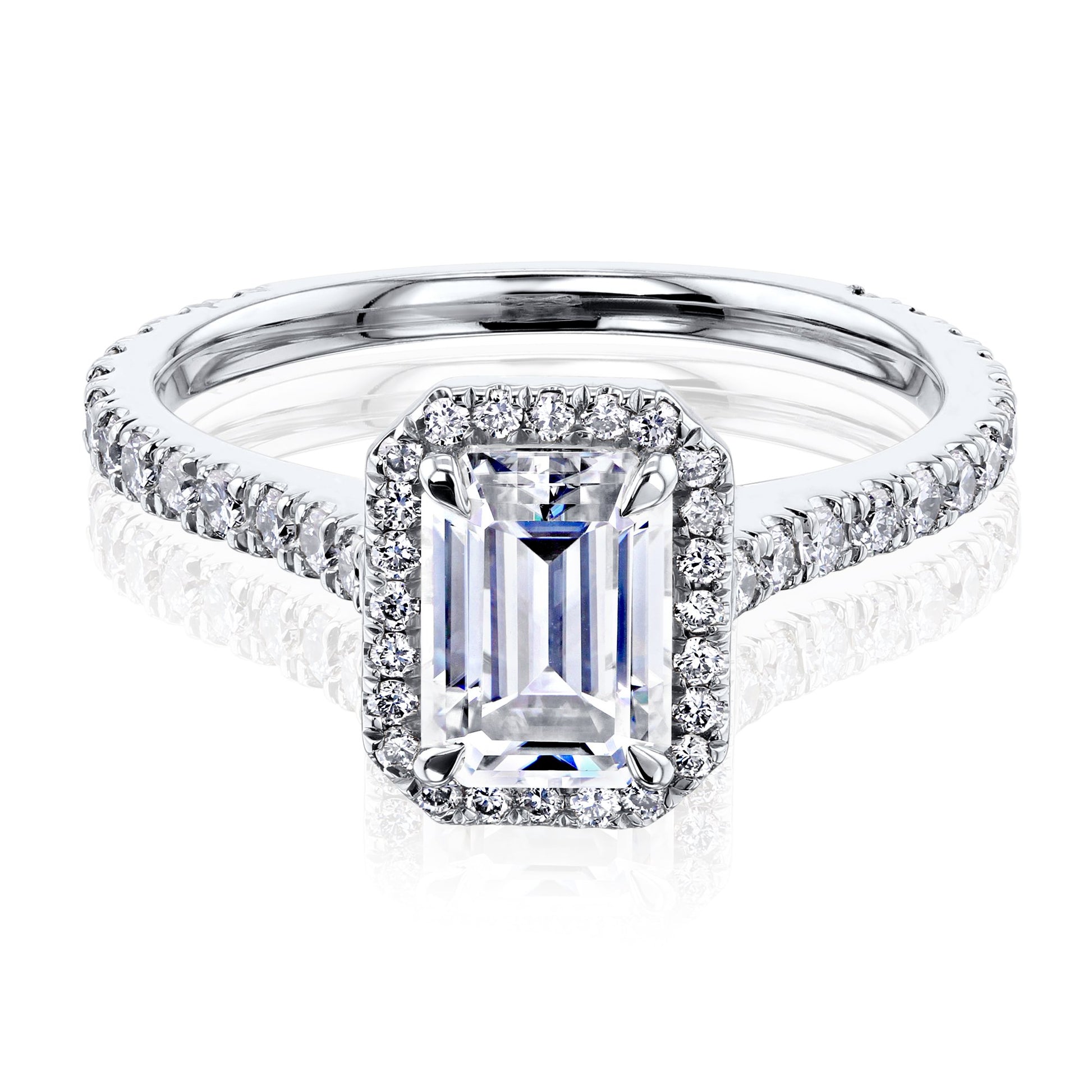 Kobelli Emerald Halo Engagement Ring 
