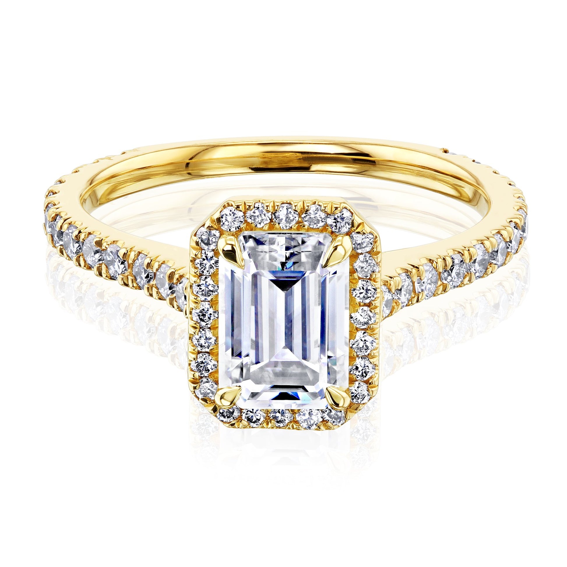 Kobelli Emerald Halo Engagement Ring 