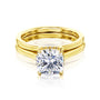 Kobelli London Collection Cara 2ct Cushion Moissanite Cathedral Bridal Set