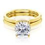 Kobelli London Collection Cara 2ct Cushion Moissanite Cathedral Bridal Set