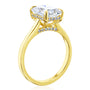 Kobelli London Collection Erin 2.45ct Emerald Moissanite Cathedral Engagement Ring