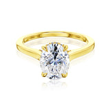 Kobelli London Collection Odell 2.1ct Oval Moissanite Cathedral Engagement Ring