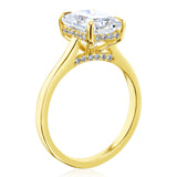 Kobelli London Collection Rae 2.7ct Radiant Moissanite Cathedral Engagement Ring 