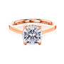 Carrie 2ct Cushion Moissanite Cathedral Engagement Ring