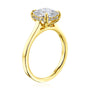 Carrie 2ct Cushion Moissanite Cathedral Engagement Ring